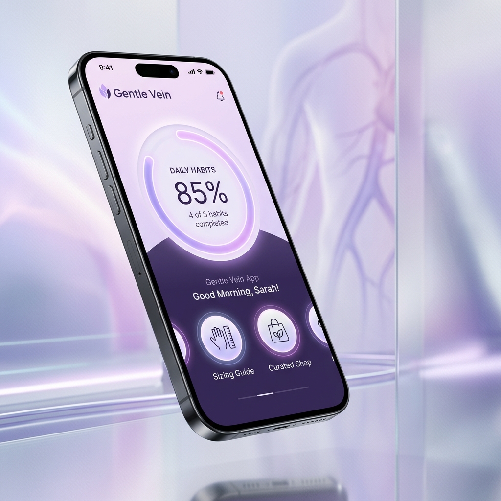 VeinWell Mobile App Mockup Screen