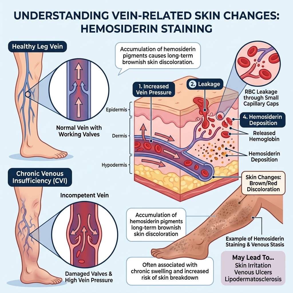 Understanding Vein-Related Skin Changes & Hemosiderin Staining